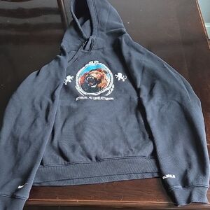 Men's Nike Black Hoodie with Strive for Greatness Design. Adult Medium